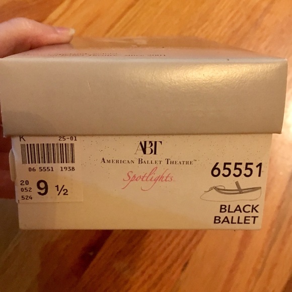 Black and Gold Glitter Ballet Shoes - Picture 8 of 8